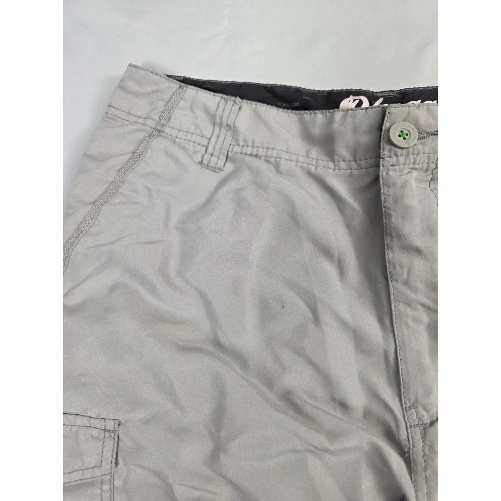 Plugg Co Mens Cargo Shorts Grey Multi Pocket Utility Outdoor Size 32
